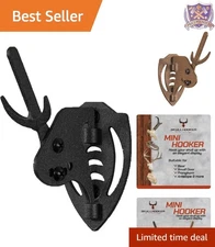Mini Trophy Wall Mount Alloy Steel Skull Hanger for Small Game Display Black