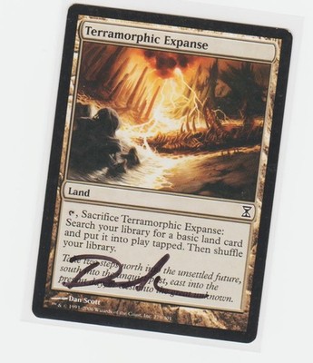 Magic the Gathering ~ Terramorphic Expanse ~ MP ~ Time Spiral ~ Signed ~ #2