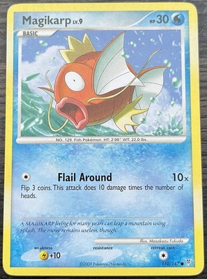 Magikarp 110/147 Pokemon TCG Platinum Supreme Victors Misprint Light Play LP