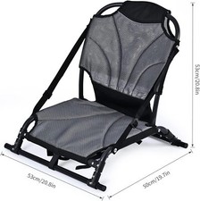 Folding Kayak Seat for Inflatable Kayak w/ Back Support Aluminium Alloy Frame