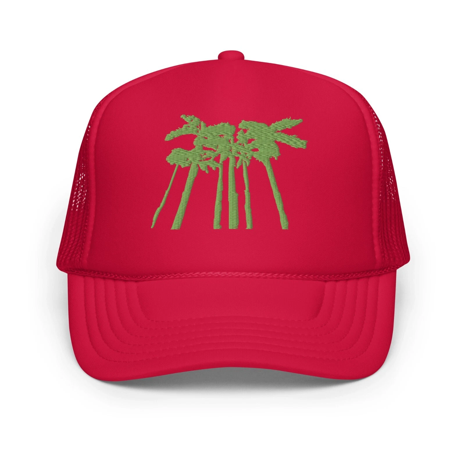 Palm Trees Embroidered Foam trucker hat