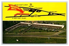 Washburn's Motel Rocky Mount North Carolina NC UNP Chrome Postcard T22