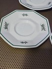 4-Nikko Christmastime 6” Saucers Octagonal White Green Holly Berries  — photo 3