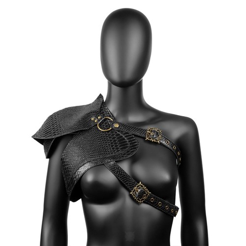 KBOPLEMQ - Armure D'épaule Médiévale En Cuir PU Réglable, Style Steampunk, Pour Cosplay Viking/Chevalier