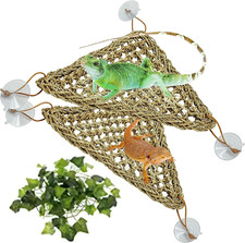 3 Pack Bearded Dragon Hammock Lizards Lounger, Small Reptile Climbing A