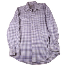 Peter Millar Men's Shirt Long Sleeve Button Up Checker M