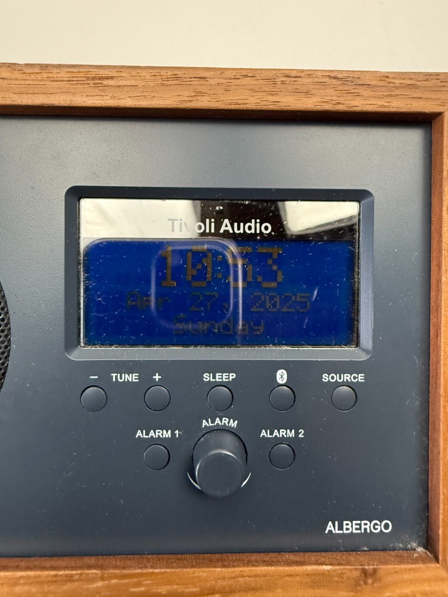 -*-様 Tivoli Audio Albergo Tivoli Audio Albergo Wood AM/FM/BT Clock Radio w/ AC Power