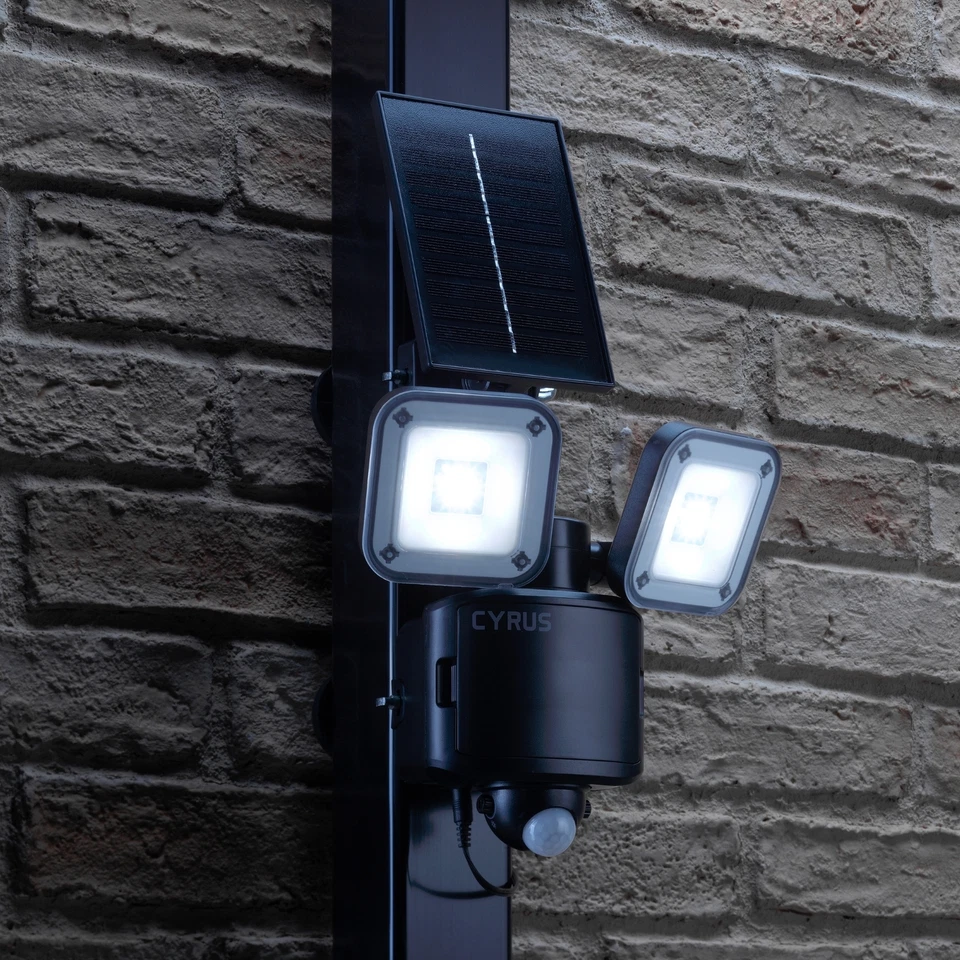 Auraglow Twin LED Flood Security Light Hybrid Solar & Battery PIR Motion Sensor - Image 3 of 4
