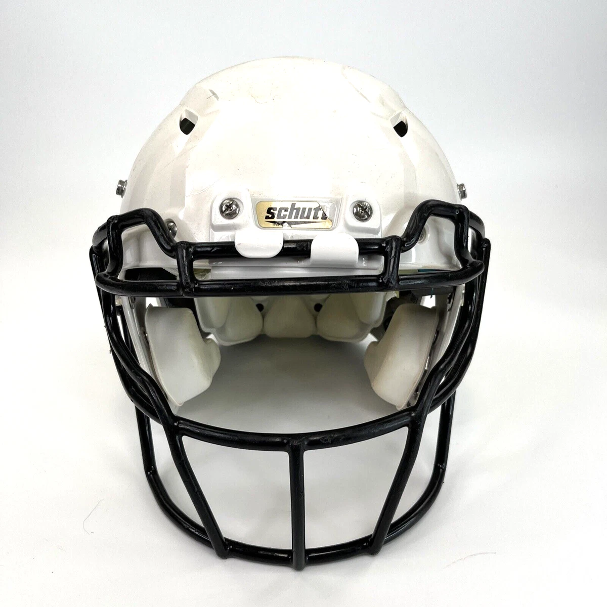 Schutt Youth Football Helmet Medium White With Black Facemask Used
