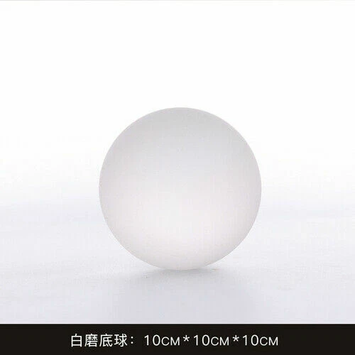 Centro de mesa bola decorativa esfera de cristal esmerilado macizo vidrio opaco 90MM-100MM - Imagen 9 de 11