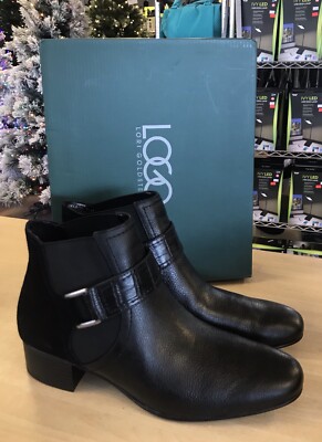 LOGO by Lori Goldstein Black Ankle Boots - 7.5 Medium (Reg. $149)