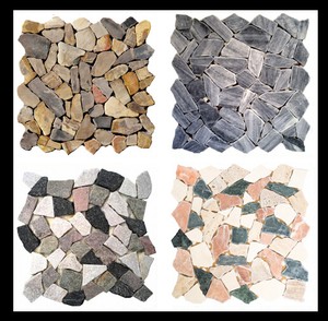 Bruchmosaik Naturstein Wand Boden Marmor Holzoptik Grau Schwarz Braun Rot 8 Mm Ebay