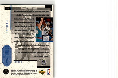1996-97 Upper Deck UD3 #52 Vin Baker | eBay