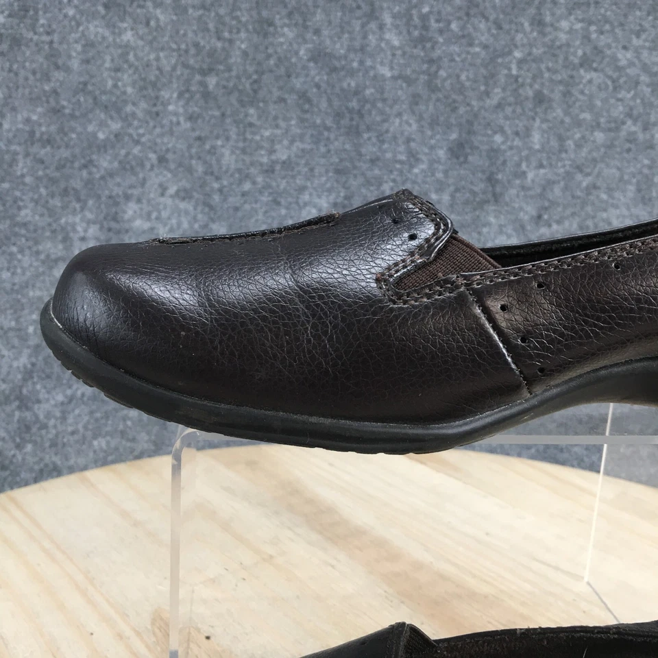Zapatos Easy Street para mujer 9,5 M informales sin cordones mocasines planos marrón imitación cuero Foto 3 de 4