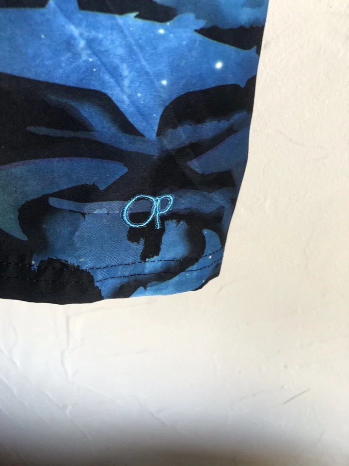 OP Ocean Pacific Shark Print Board Shorts Swim Trunks Lined Boys Youth XL 14-16 - Image 2 of 4