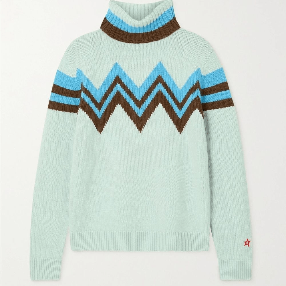 PERFECT MOMENT Alpine intarsia merino wool turtleneck sweater NEW WITH TAGS XS