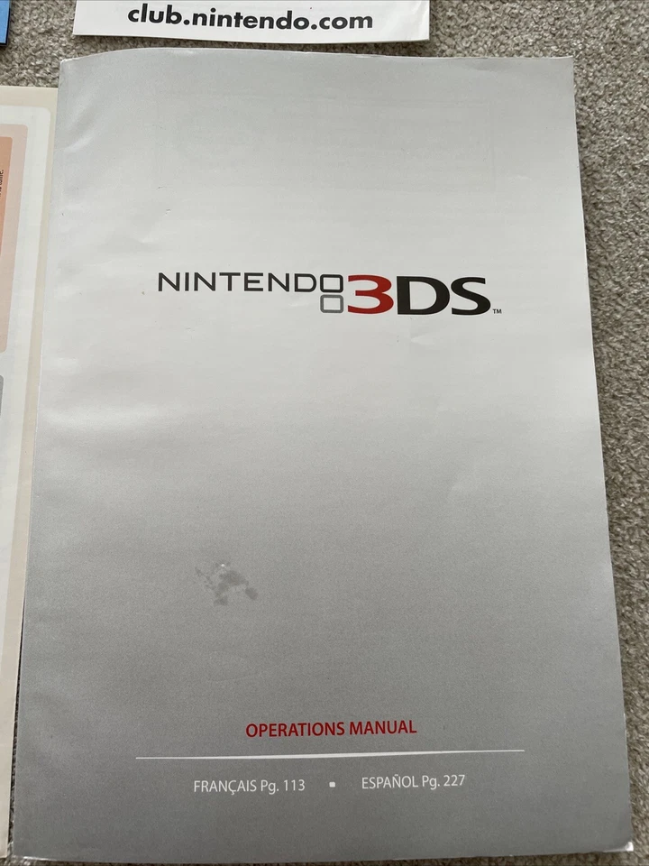 Consola de Sistema Nintendo 3DS XL Manual de Operaciones e Insertos Buen Estado Foto 2 de 4