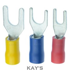RED / BLUE / YELLOW INSULATED FORK CRIMP TERMINAL CONNECTOR ELECTRICAL TERMINALS