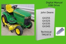 John Deere GX255  GX325  GX335  GX345 Garden Tractor Technical Manual See Desc.