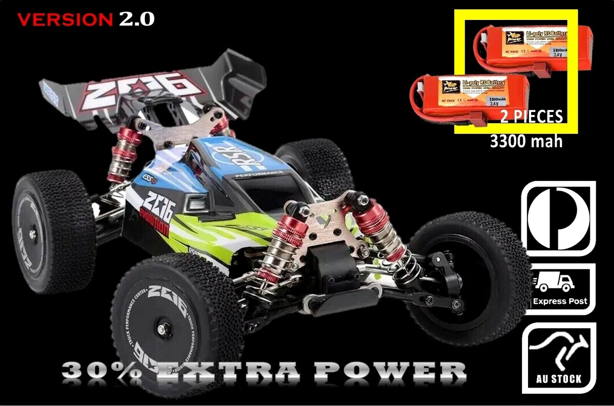 BRUSHLESS Ver 2.0 Wltoys XKS 144001 RC Car 90km/h 1/14 Buggy 4WD+30%More  Power!