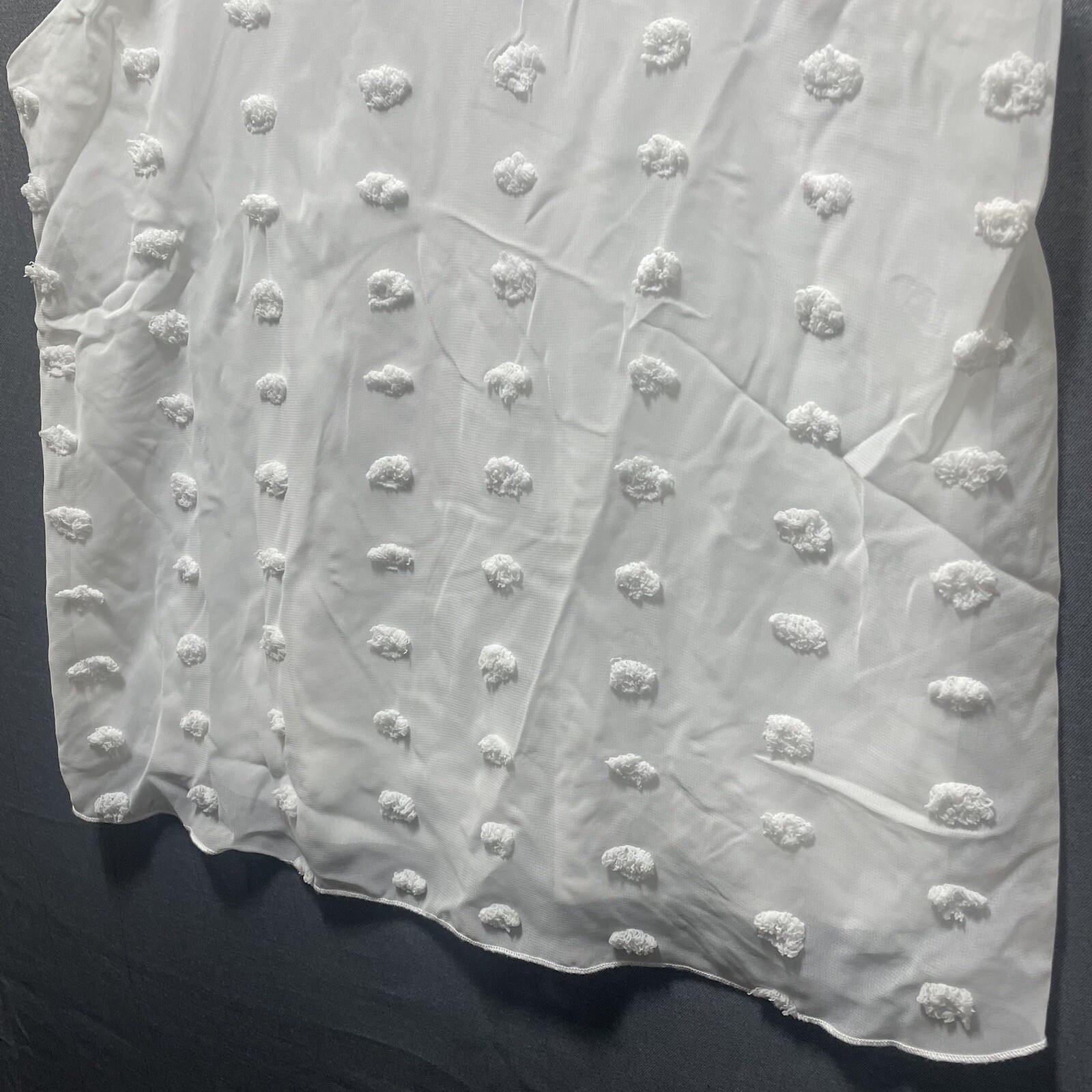 Naif Womens White Textured Polka Dot Cami Top Size Small