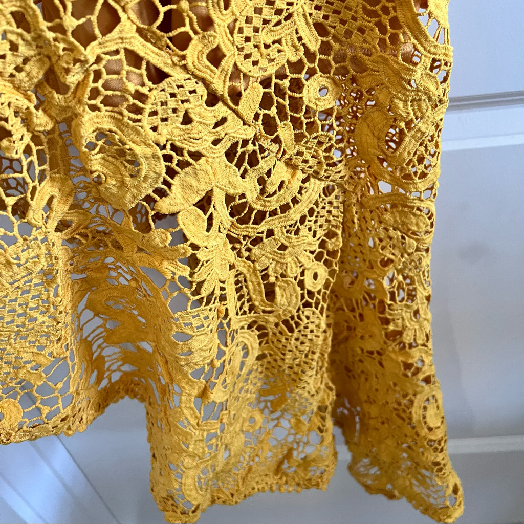 Fashion Nova In The Moment Crochet Dress Gem