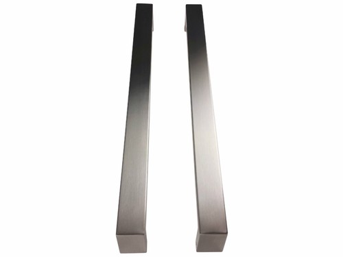 ENTRANCE DOOR HANDLE PULL SET STAINLESS STEEL 600mm LONG SATIN FINISH SQUARE - Picture 2 of 10