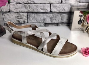 Cipriata Lia Women's Jewelled Pewter Slingback Sandals - Size 9