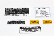 HONDA KIT ADESIVI AVVERTENZE PER CB750 FOUR K0-K6 CON REMEMBER NERO