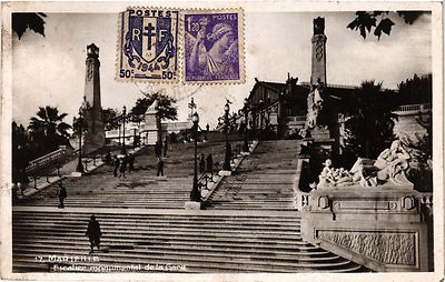 CPA AK MARSEILLE Monumentale Treppe zum Bahnhof St-Charles (403469)
