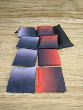 Cornhole Bags Set of 8  Bean Bag for Cornhole Tossing Purple Blk Red READ 