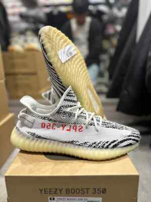 Lightly Used Adidas Yeezy Boost 350 V2 Zebra 371982 Size 9.5 SHIPS FAST