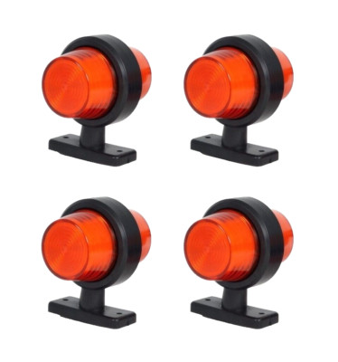 4 x Neon LED Orange/Orange Begrenzungsleuchten 24V für Scania Mann DAF Volvo