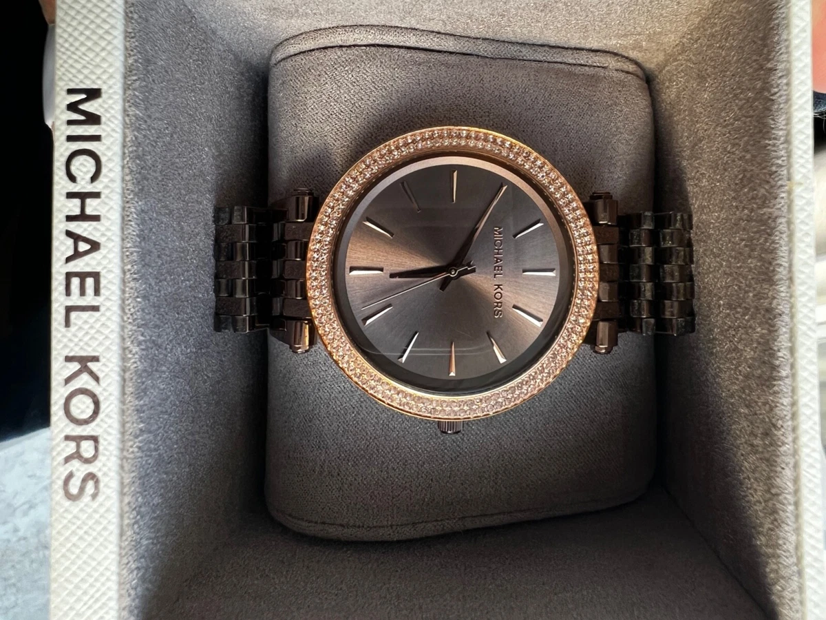 chocolate brown michael kors watch