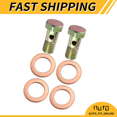 TWO SET Banjo Bolt Brake Fitting Adapter Kit M10x1.5 Thread with 10mm Spacers