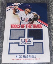 NICK MADRIGAL 2018 “Tools Of The Trade” Quad Patch /205 USA Baseball White Sox