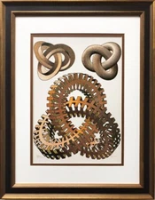M.C.Escher "Knots" 1965  CUSTOM FRAMED Art Graphic Math Modern Aquatic Technical