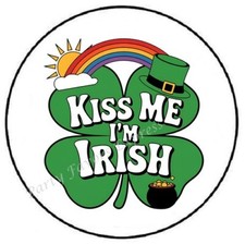 KISS ME I'M IRISH ST PATRICKS DAY ENVELOPE SEALS LABELS STICKERS PARTY FAVORS