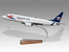 Boeing 737-800 Travel Service Canaria Desk Wood Airplane Model Large Scale 1/100