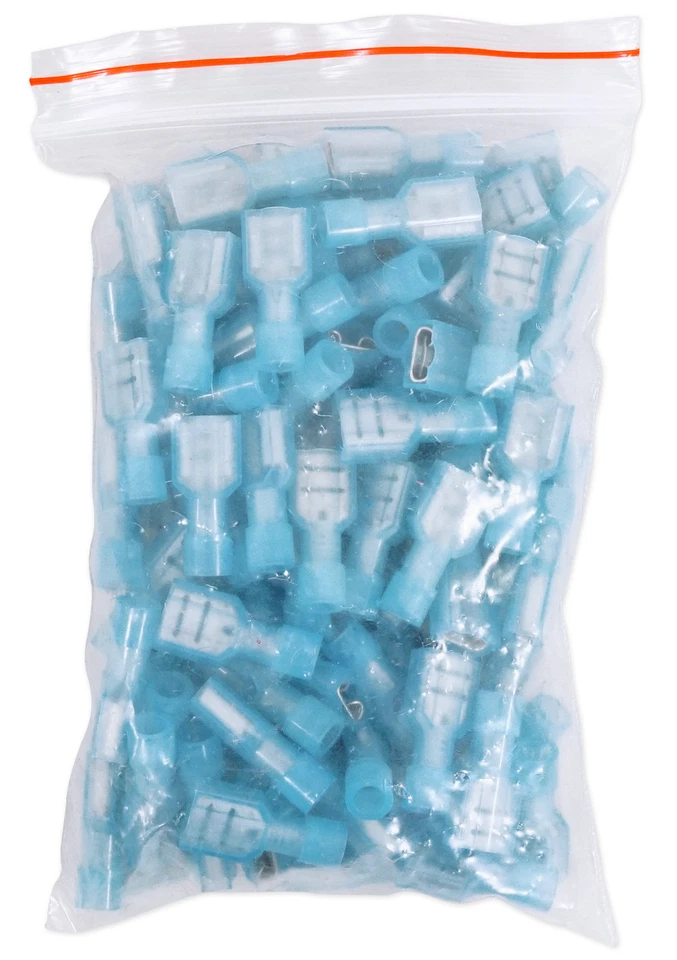 Metra BNFD250F 100 Pack Female Insulated 16-14 Ga AWG Wire Spade Terminals - Image 3 of 3