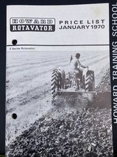 Howard Rotavator  scarce 15 page illustrated price list 1970