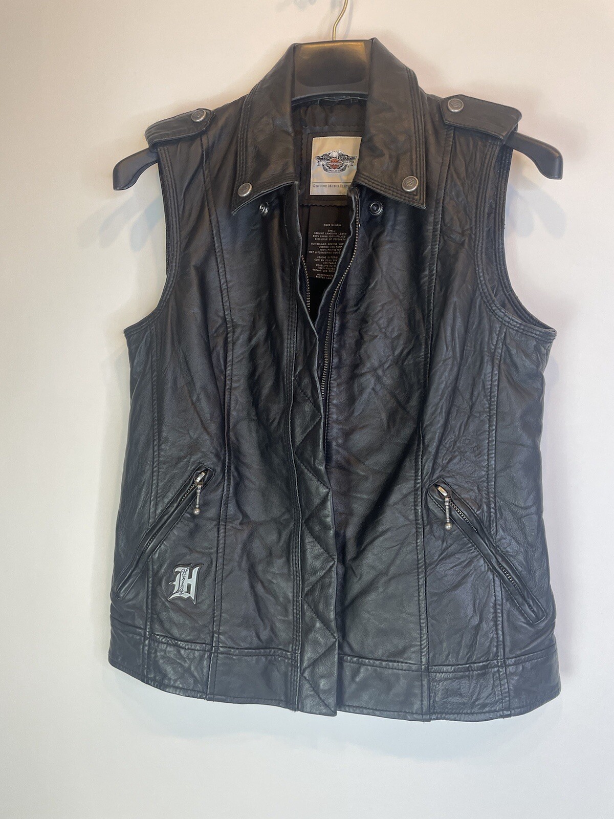 Womens Harley Davidson Motorcycle Leather Vest