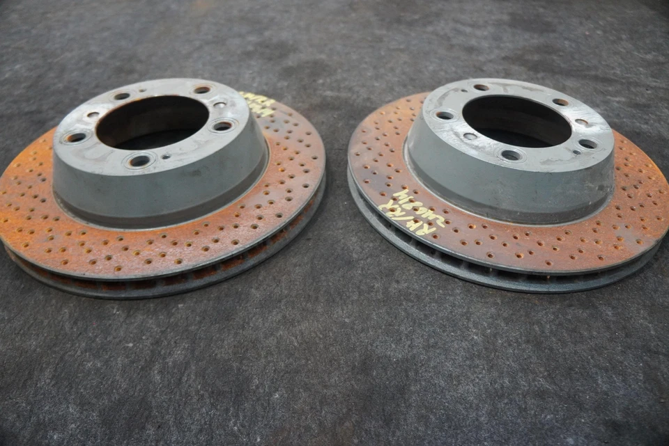 Juego de rotor de freno de disco trasero izquierdo derecho 98735240301 OEM Porsche Cayman Boxster 987 Foto 2 de 4