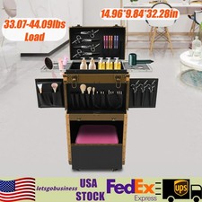 Hairdressing Case, Hairdressing Tool Organiser Box 38 25 82cm 15-20kg Gold