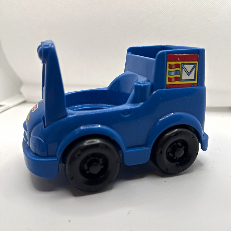 Fisher-Price Little People Blue Mail Truck Vehicle w/ Mail Sticker Ages 1-4