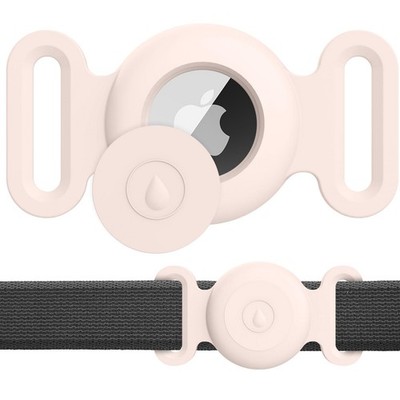 Meliya Airtag Case 1./2. für Hunde Katzenhalsband, großer Hund, Frosted Powder 
