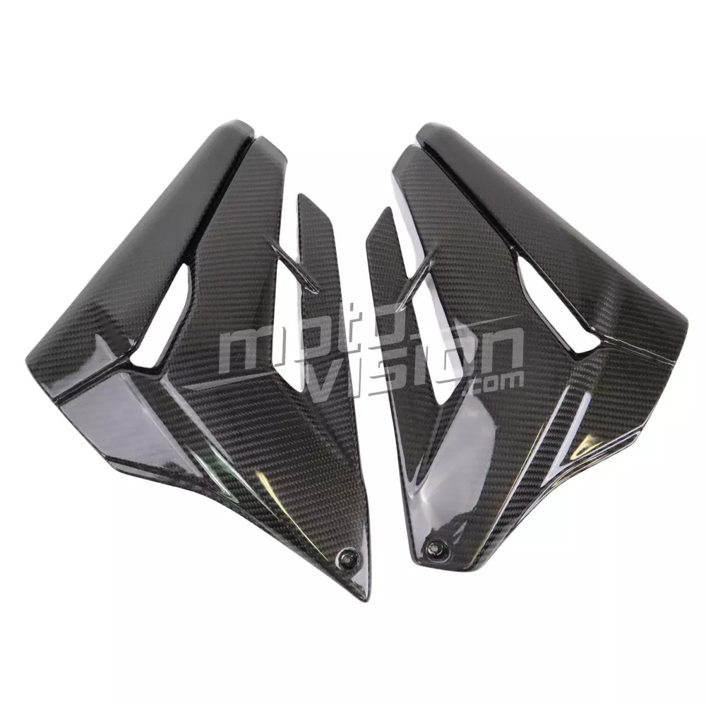 Cache radiateur bas carbone Ducati Streetfighter V2 2021 2022 2023 brillant