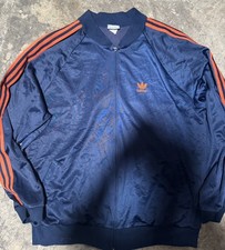 Vintage 1980s Adidas Trefoil Track Jacket Made in USA
