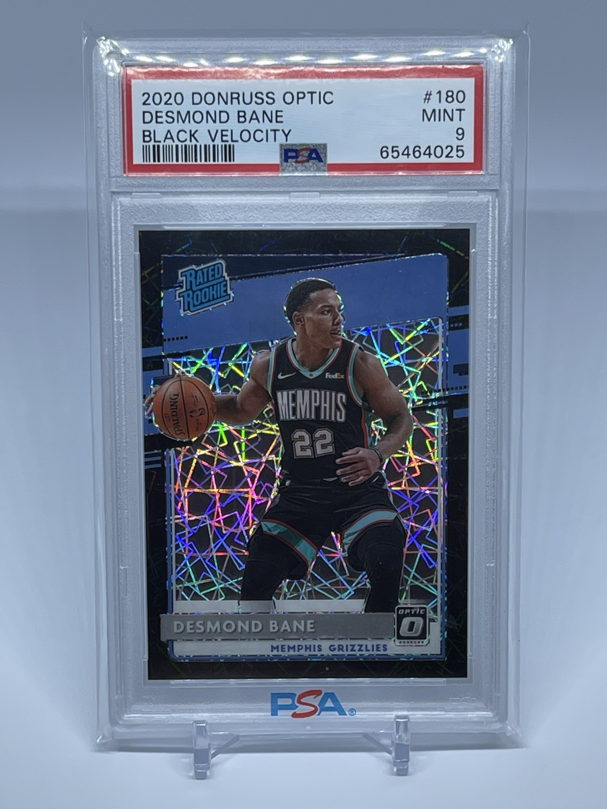 2020 Panini Optic Black Velocity Desmond Bane RC /39 PSA 9 Mint