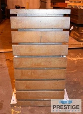 40"H x 20.5" W x 22" D, DeVlieg Stackable Angle Plate, T-Slotted